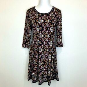 Max Studio Pleated Fit & Flare Dress